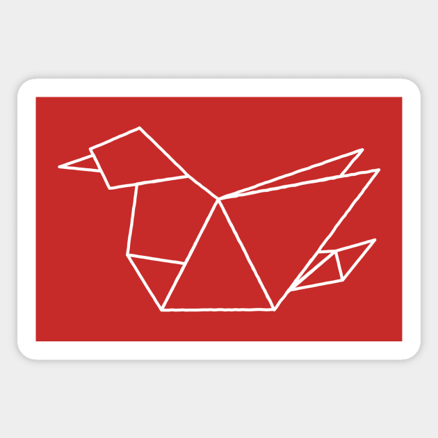 Origami Bobwhite Sticker by Wright Art